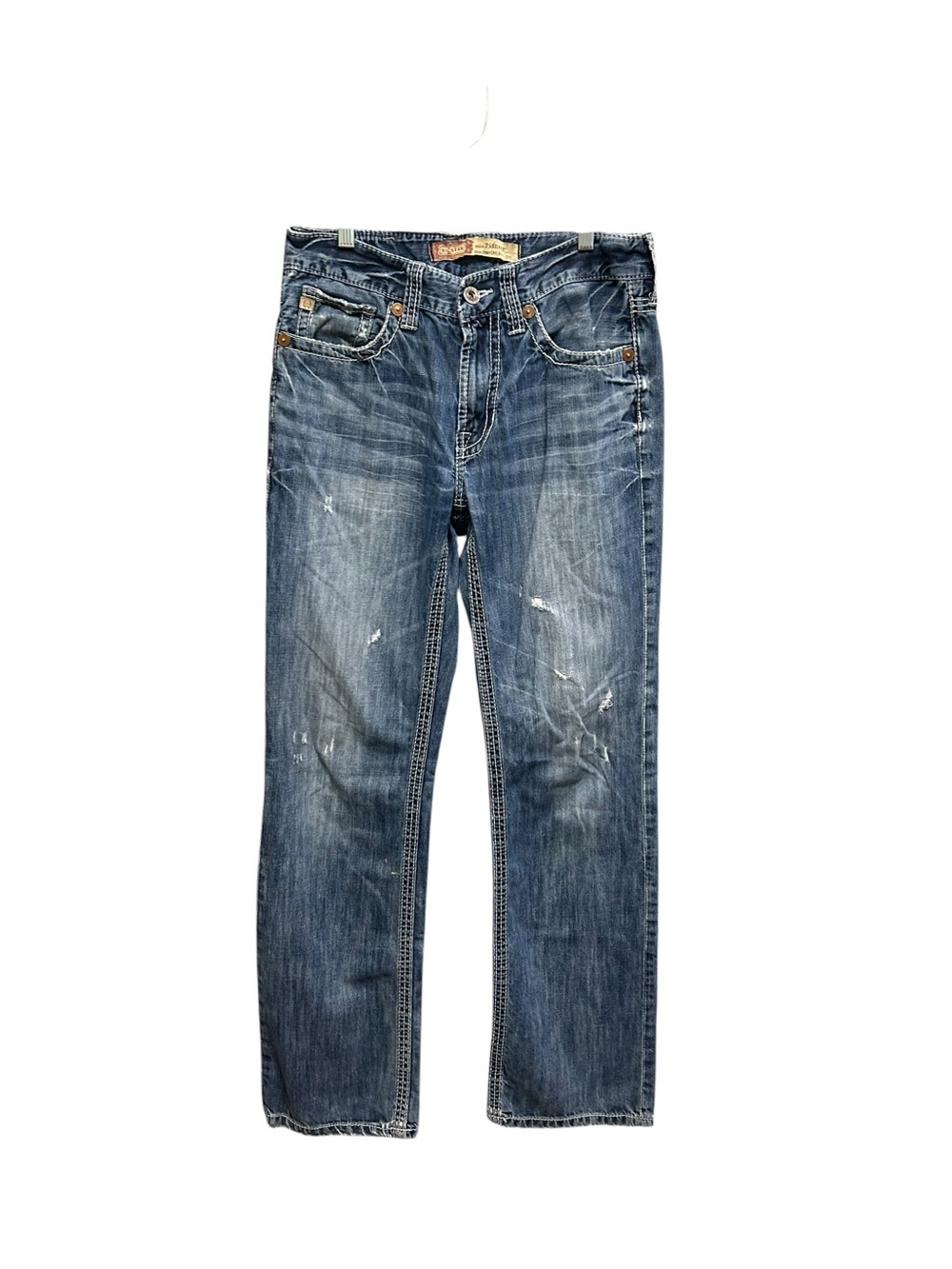 Big Star Pioneer Reg Boot Cut Distressed Denim Jeans Size 32 Long